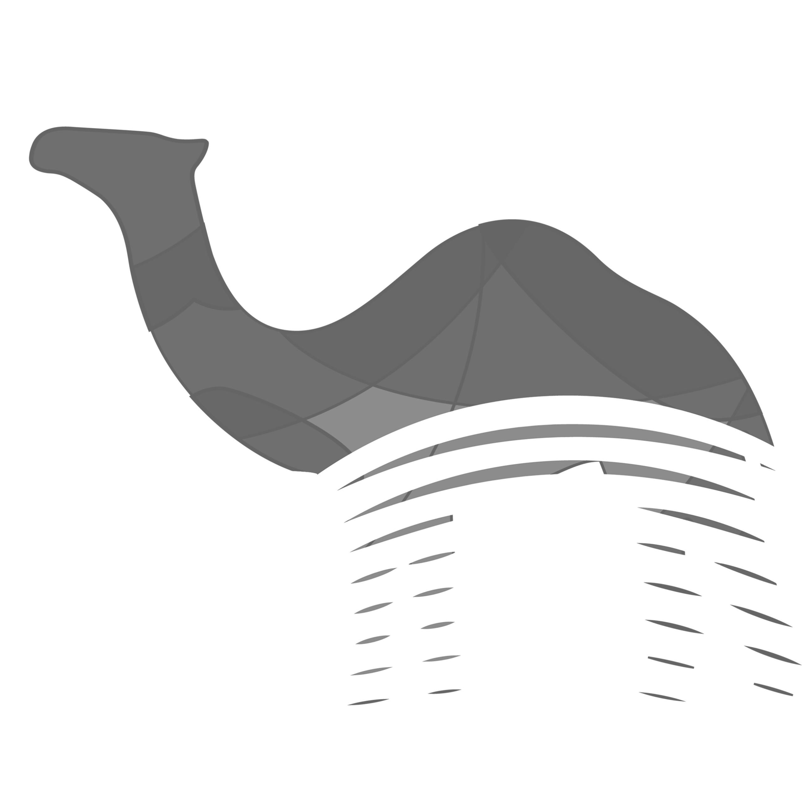 Dark gray camel logo